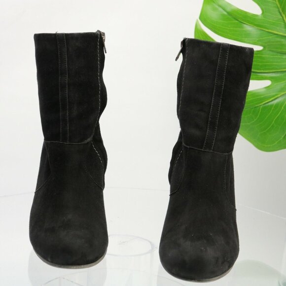 GStar Raw Womens Gable Fulton Boot Size 9 Wedge Heel Black Suede Bootie Comfy - Picture 3 of 11